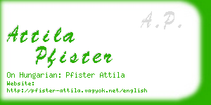 attila pfister business card